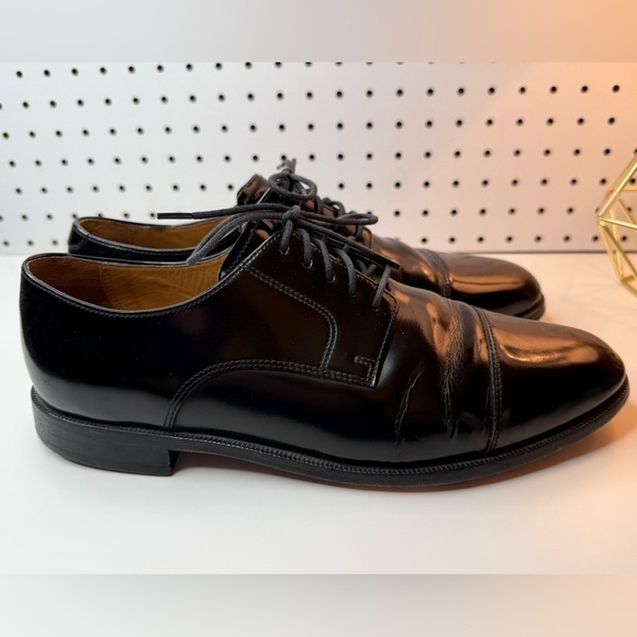 Cole Haan Polished Patent Leather Oxford Men\'s 10 M Black - C07606 Evening EUC
